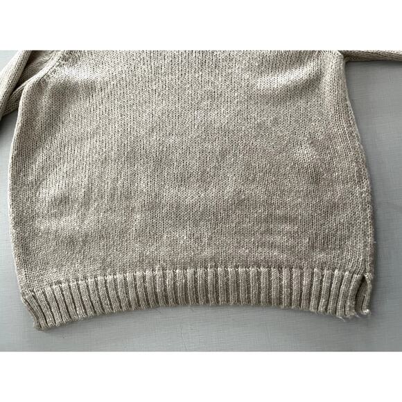 Wooden Ships Sz X/S Skull Pullover Sweater Tan Goth Edgy Punk Halloween Chunky - Picture 10 of 12